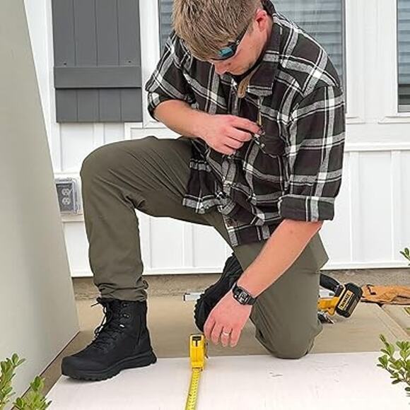 Coostar Mens Size 7 Black Lace Up Waterproof Lightweight Military Combat Boots - Picture 6 of 7